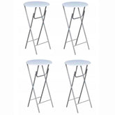 Bar Tables 4 pcs with MDF Tabletop White
